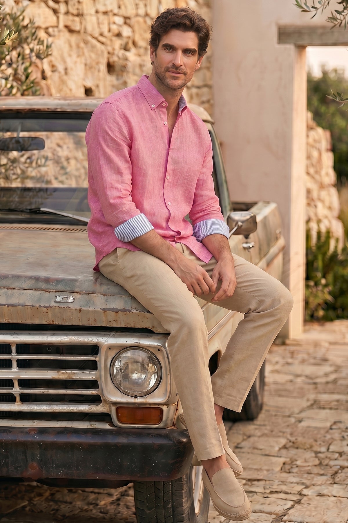 Camicia di Lino Corallo