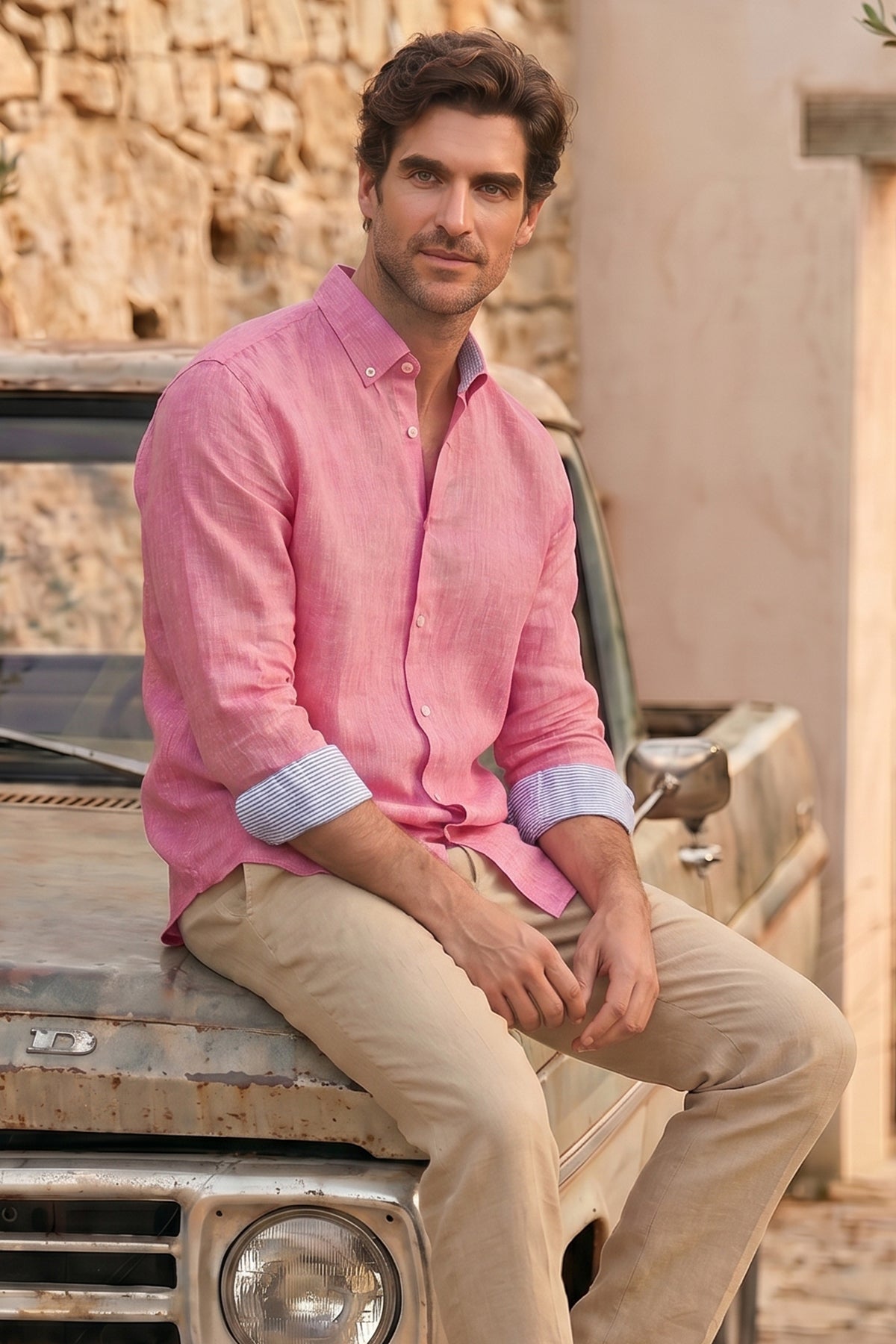 Camicia di Lino Corallo