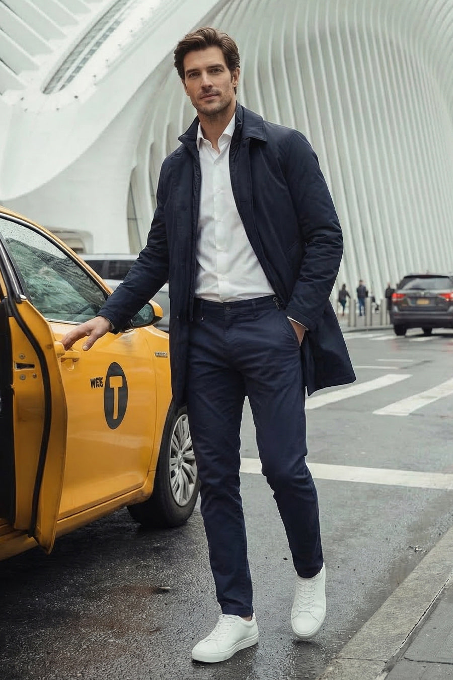 Mid-sæson vandtæt trenchcoat