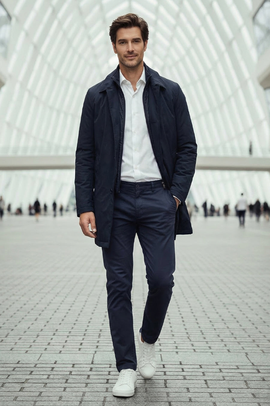 Mid-sæson vandtæt trenchcoat