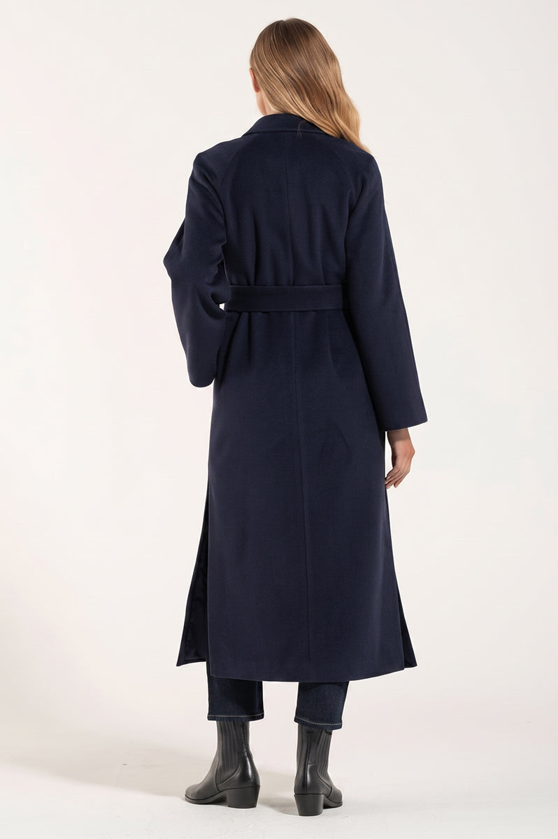 Pariser blauer Wollmantel