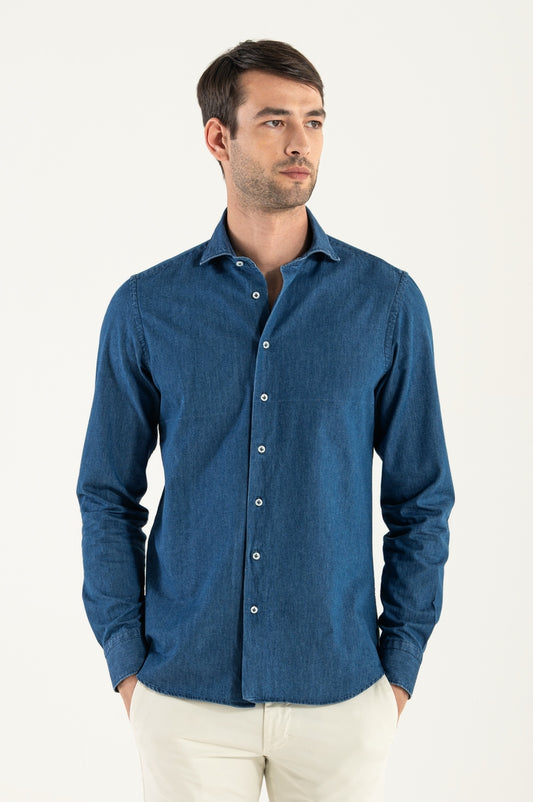 Heren jeans shirt