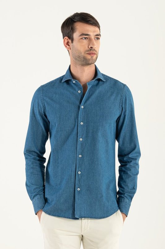 Heren jeans shirt