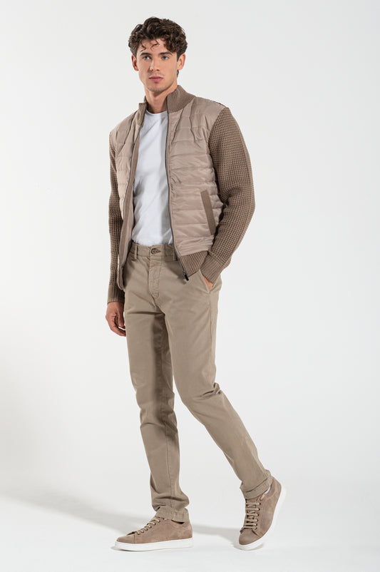 Khaki beige jacket sweater