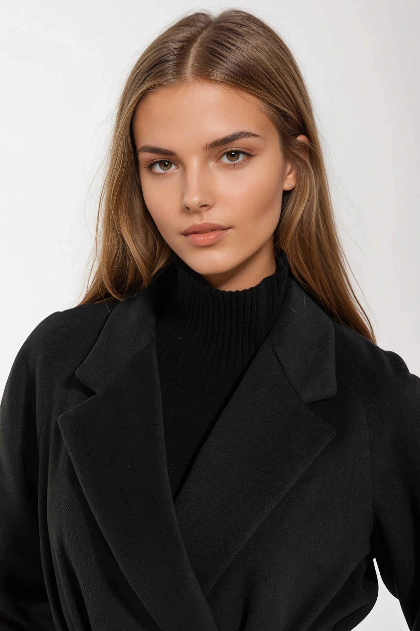 Cappotto Lungo Nero Cashmere e Lana