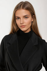 Cappotto Lungo Nero Cashmere e Lana