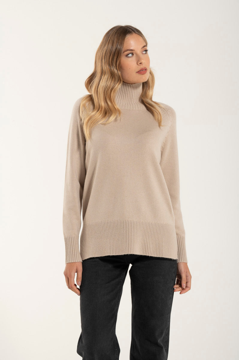 Collo Alto Cashmere Premium Crema