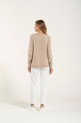 Collo Barchetta Cashmere e Merino Crema