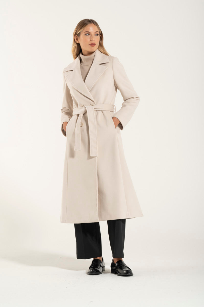Cappotto New Cream Cashmere e Lana