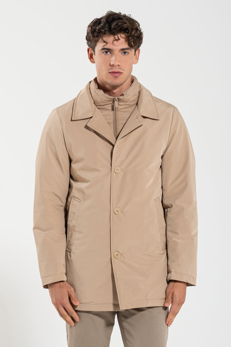 Giubbotto Tecnico Colore Beige Medio Regular Fit