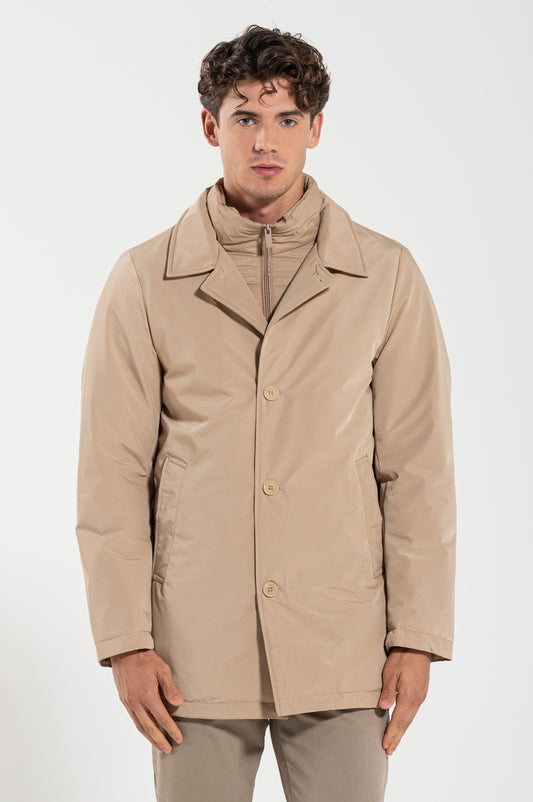 Giubbotto Tecnico Colore Beige Medio Regular Fit
