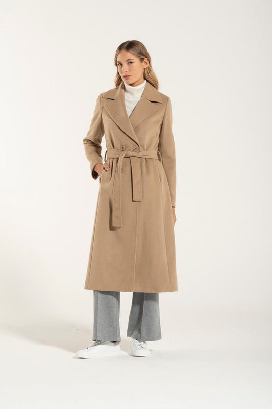  Cappotto New Camel Cashmere e Lana