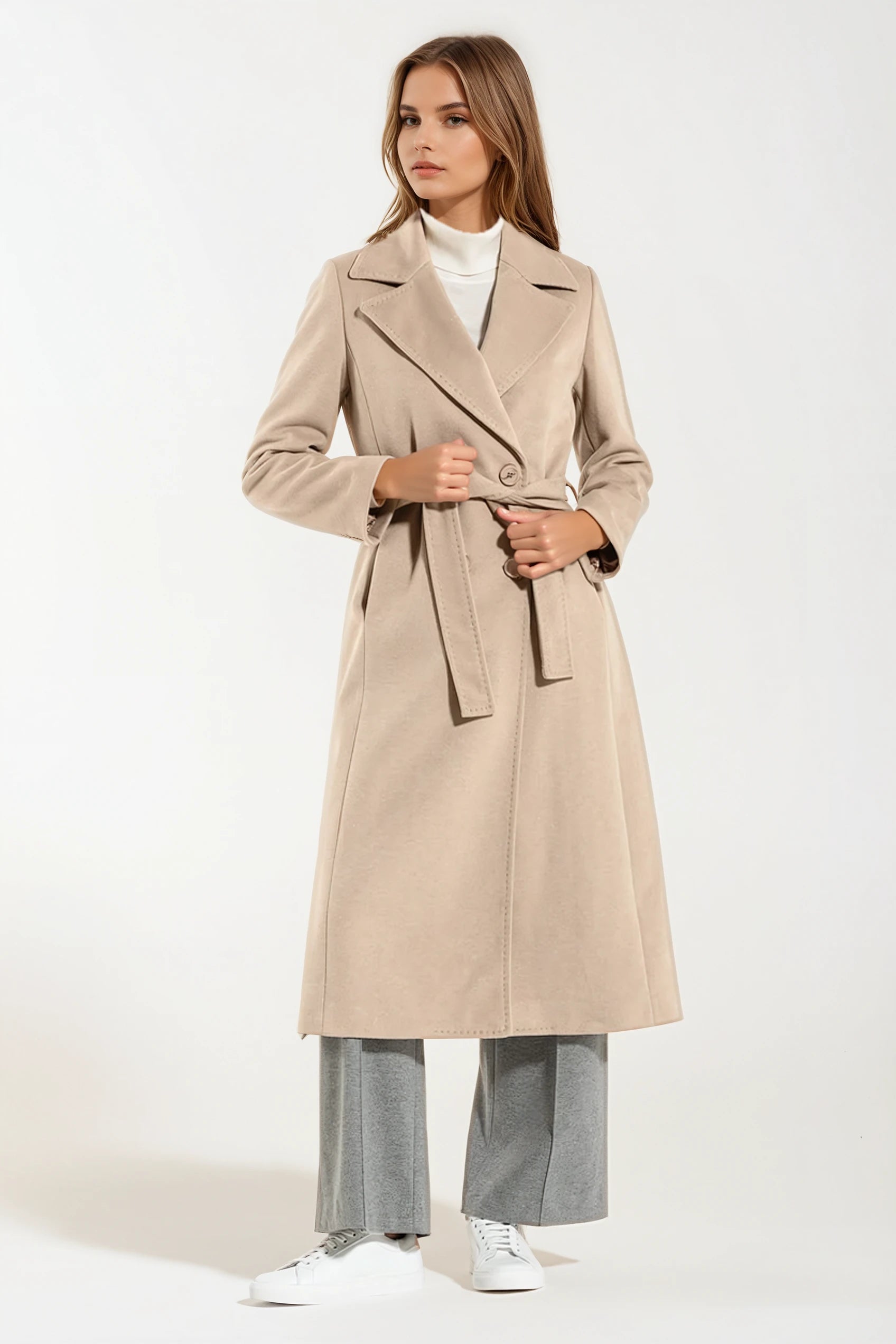 Cappotto di Lana New Beige 2026