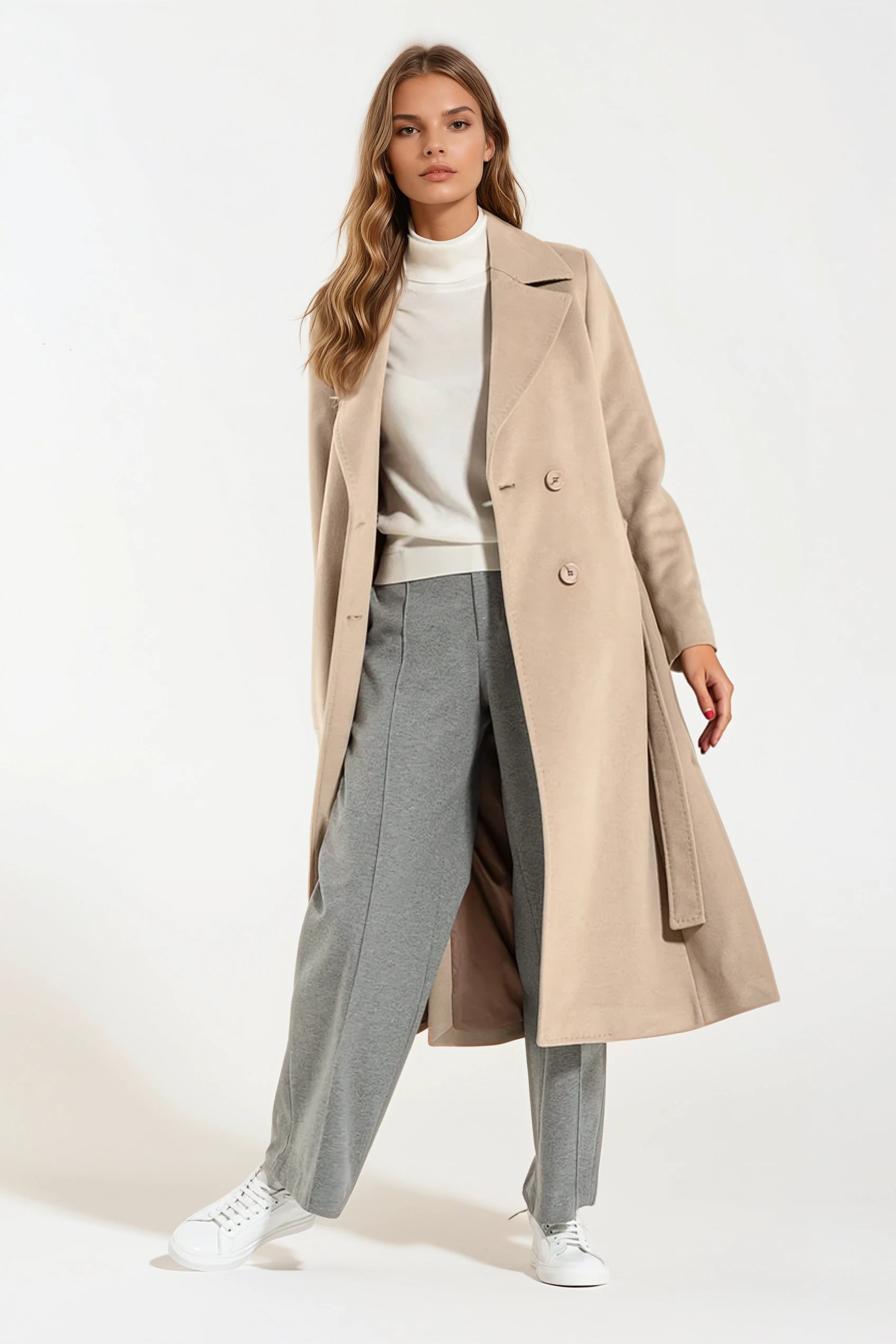 Cappotto di Lana New Beige 2026