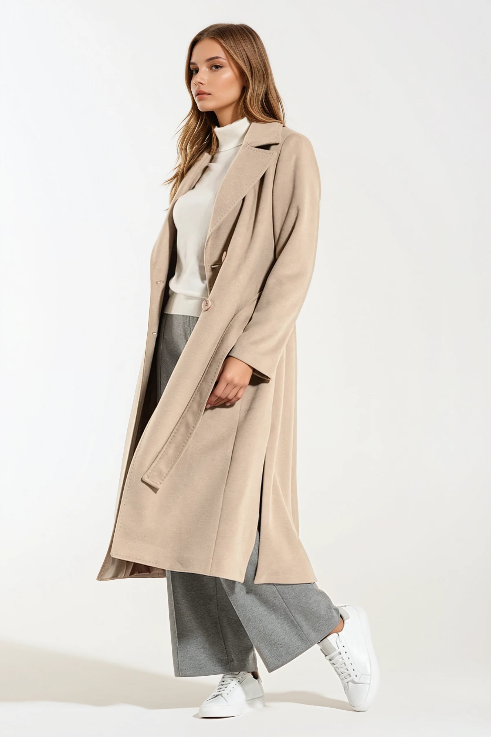 Cappotto di Lana New Beige 2026