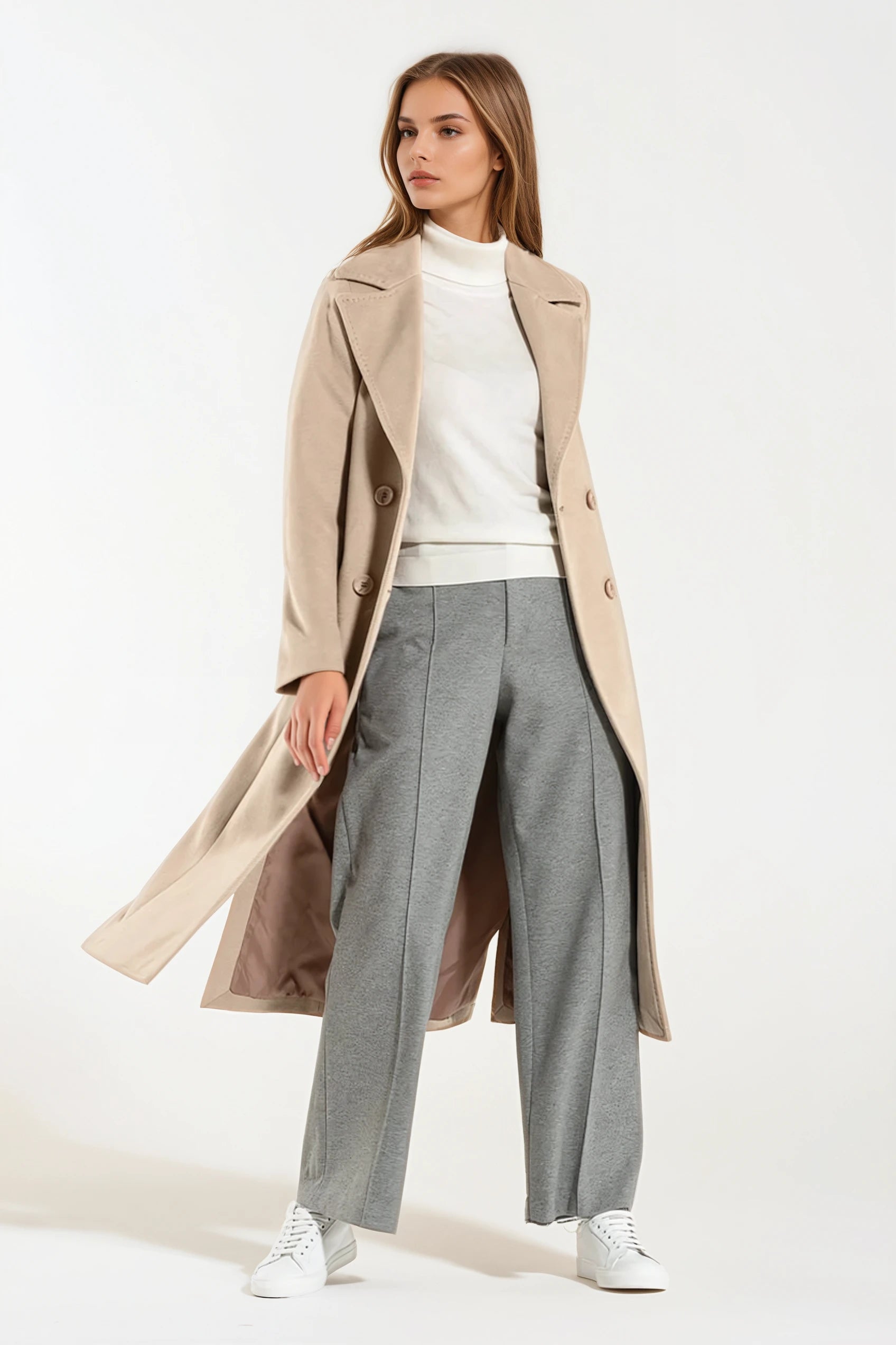 Cappotto di Lana New Beige 2026