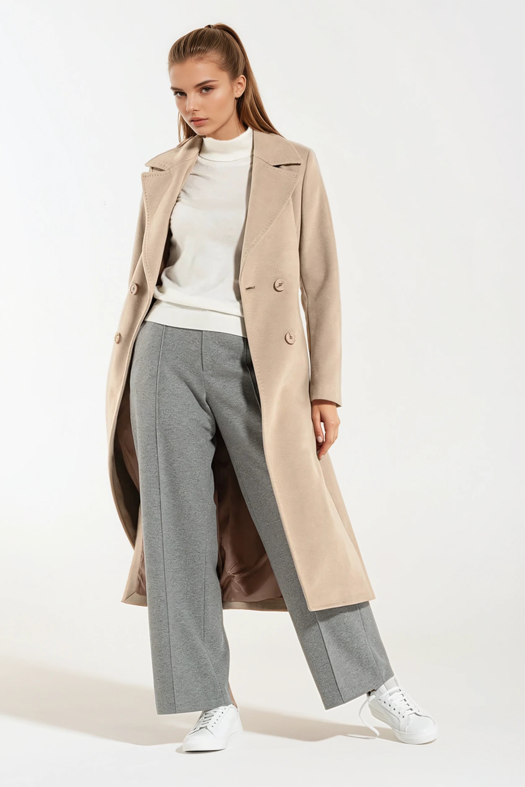 Cappotto di Lana New Beige 2026
