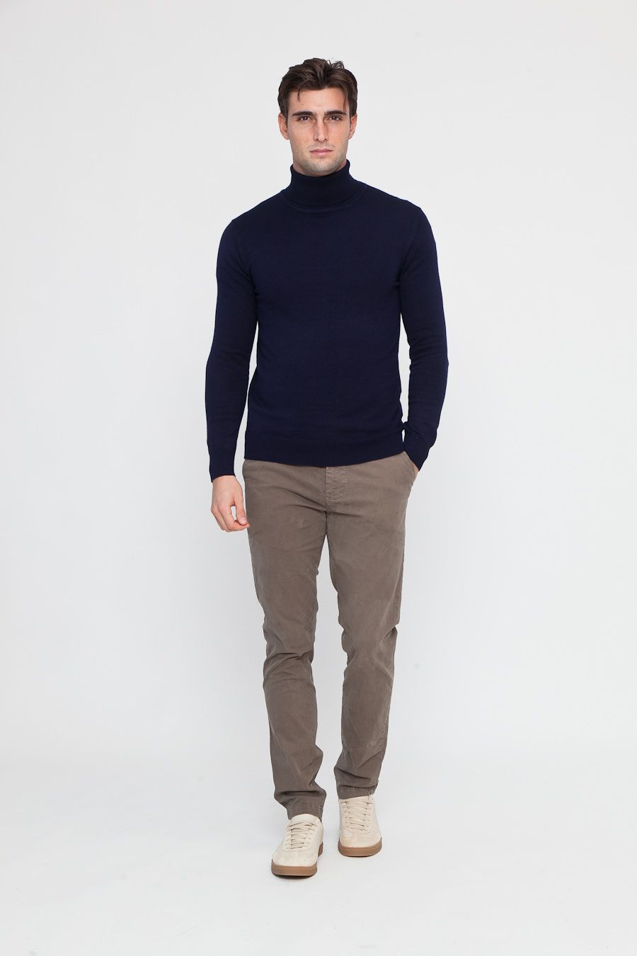 Turtleneck sweater and trousers set