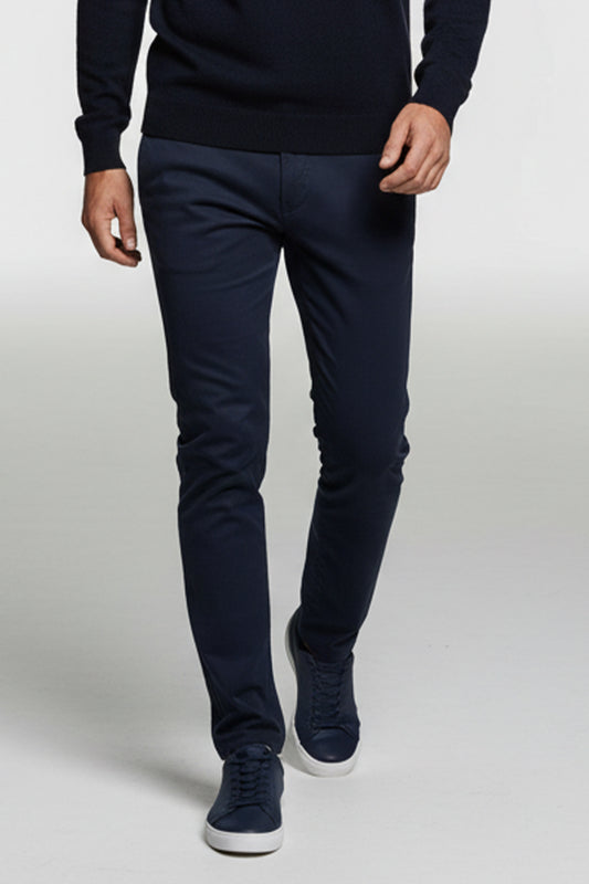 Pantalone in Cotone Blue Navy