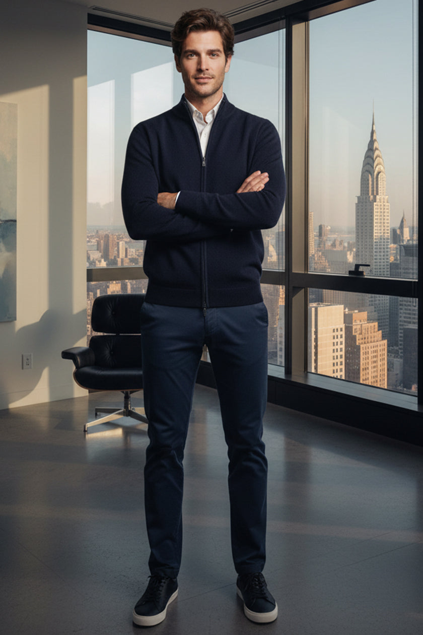 Pantalone in Cotone Royal Blue