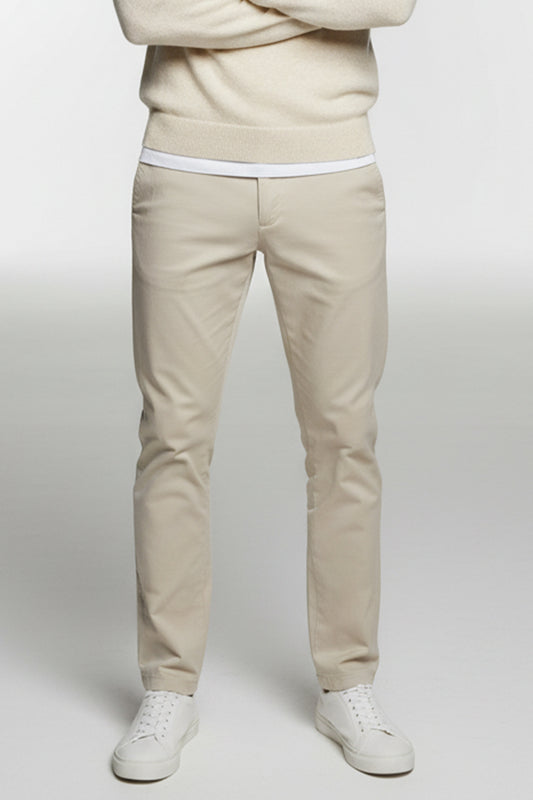 Pantalone in Cotone Colore Cream