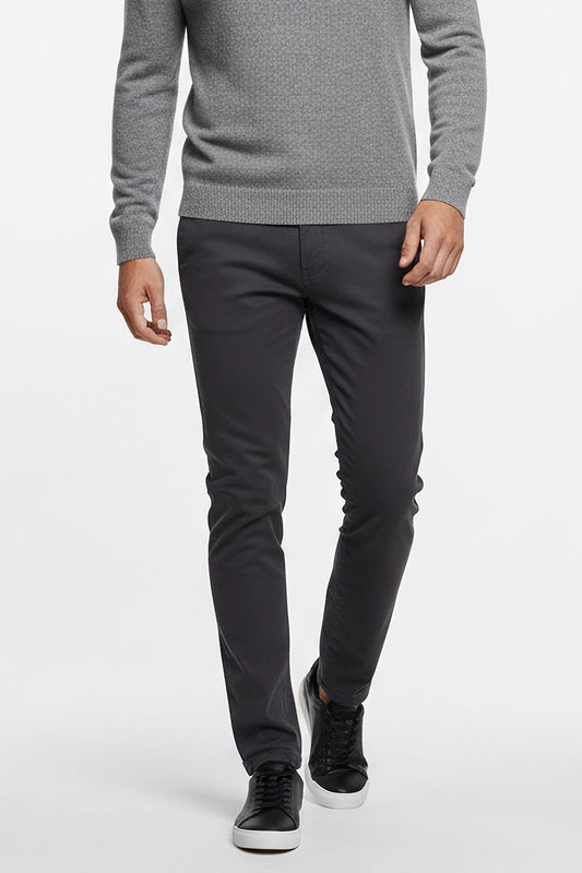 Pantalone in Cotone Grigio Scuro