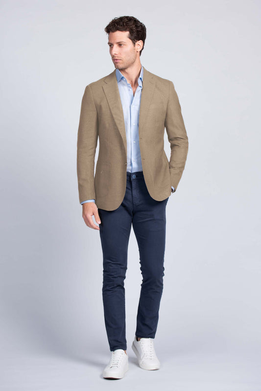 Blazer Camel Lino/Cotone
