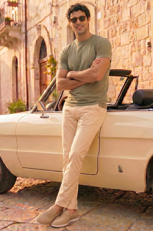 T-Shirt Stone Washed Verde