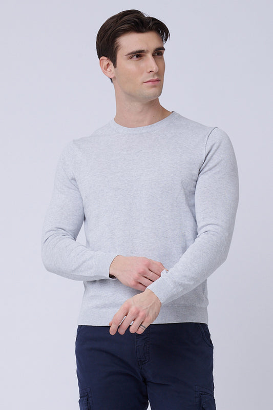 Gray Cotton Sweater